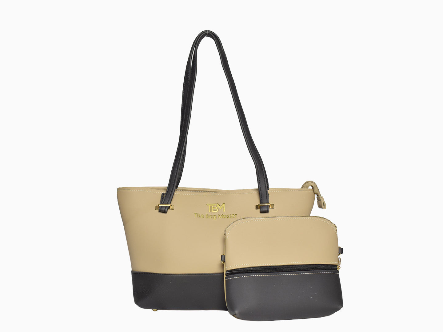TBM Medium in Beige Black - Tote Bags by Amora Bags