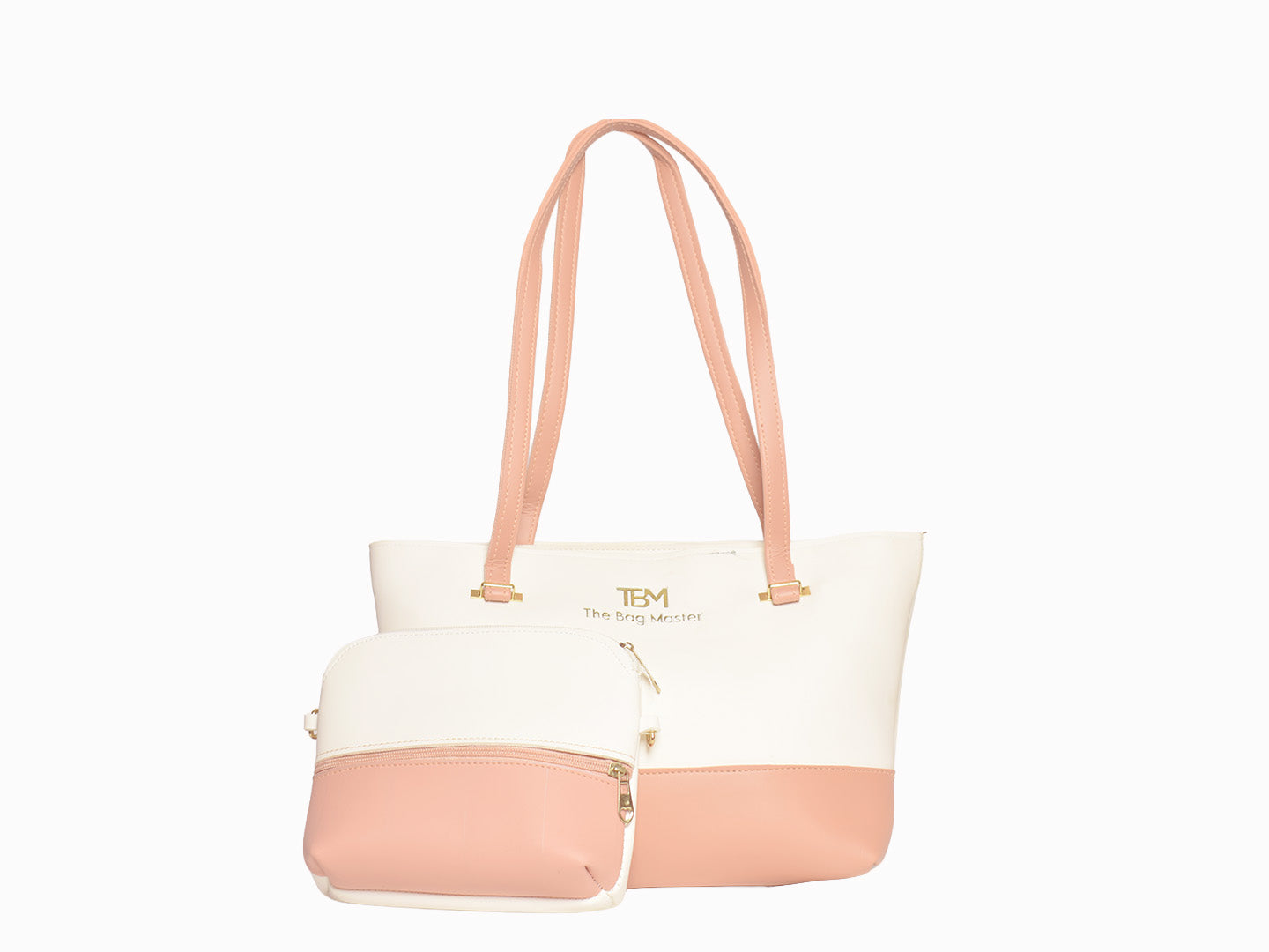 TBM Medium in Pink White - Tote Bags by Amora Bags