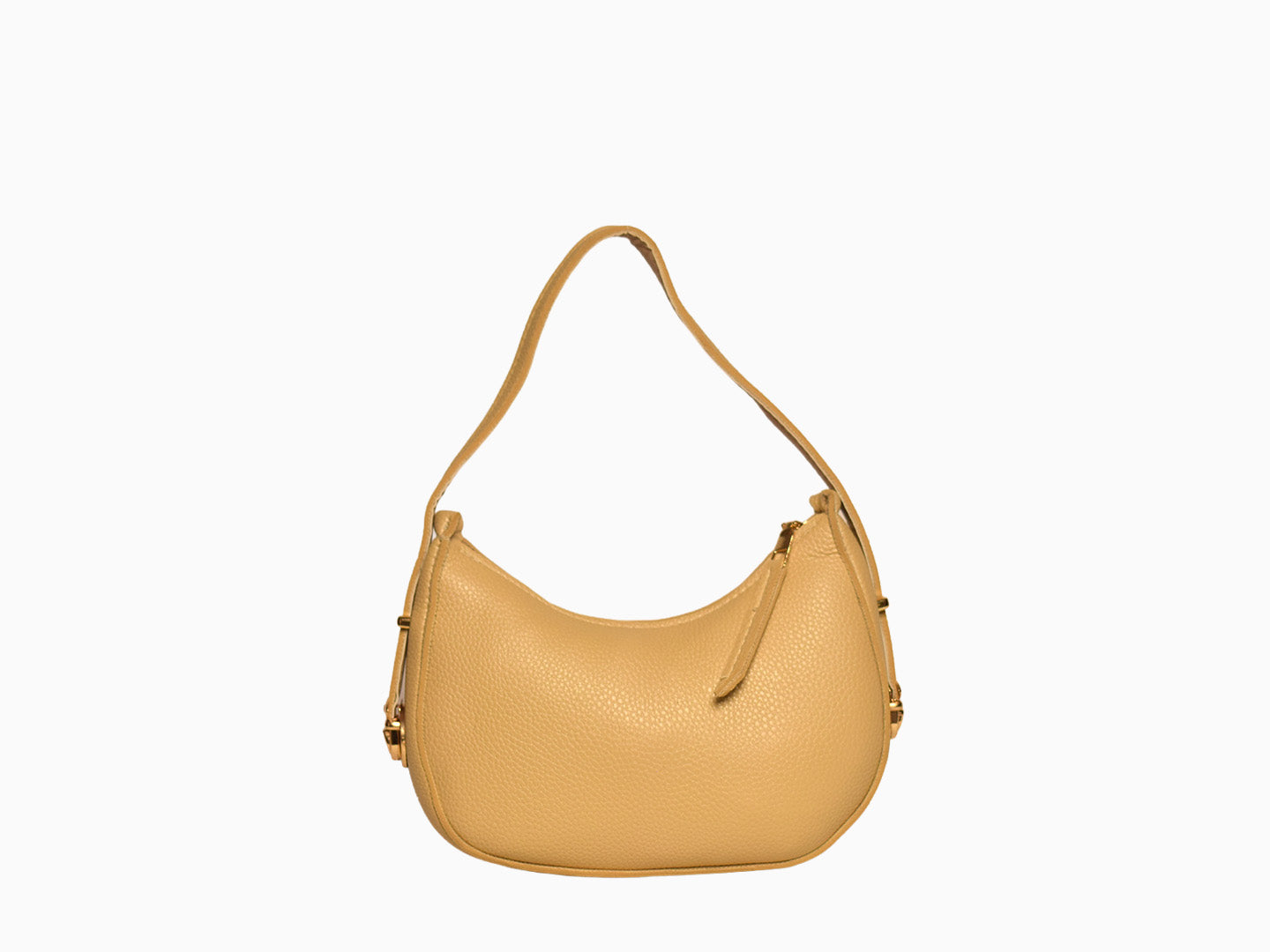 Small Moon Bag in Beige - Shoulder Bags by Amora Bags