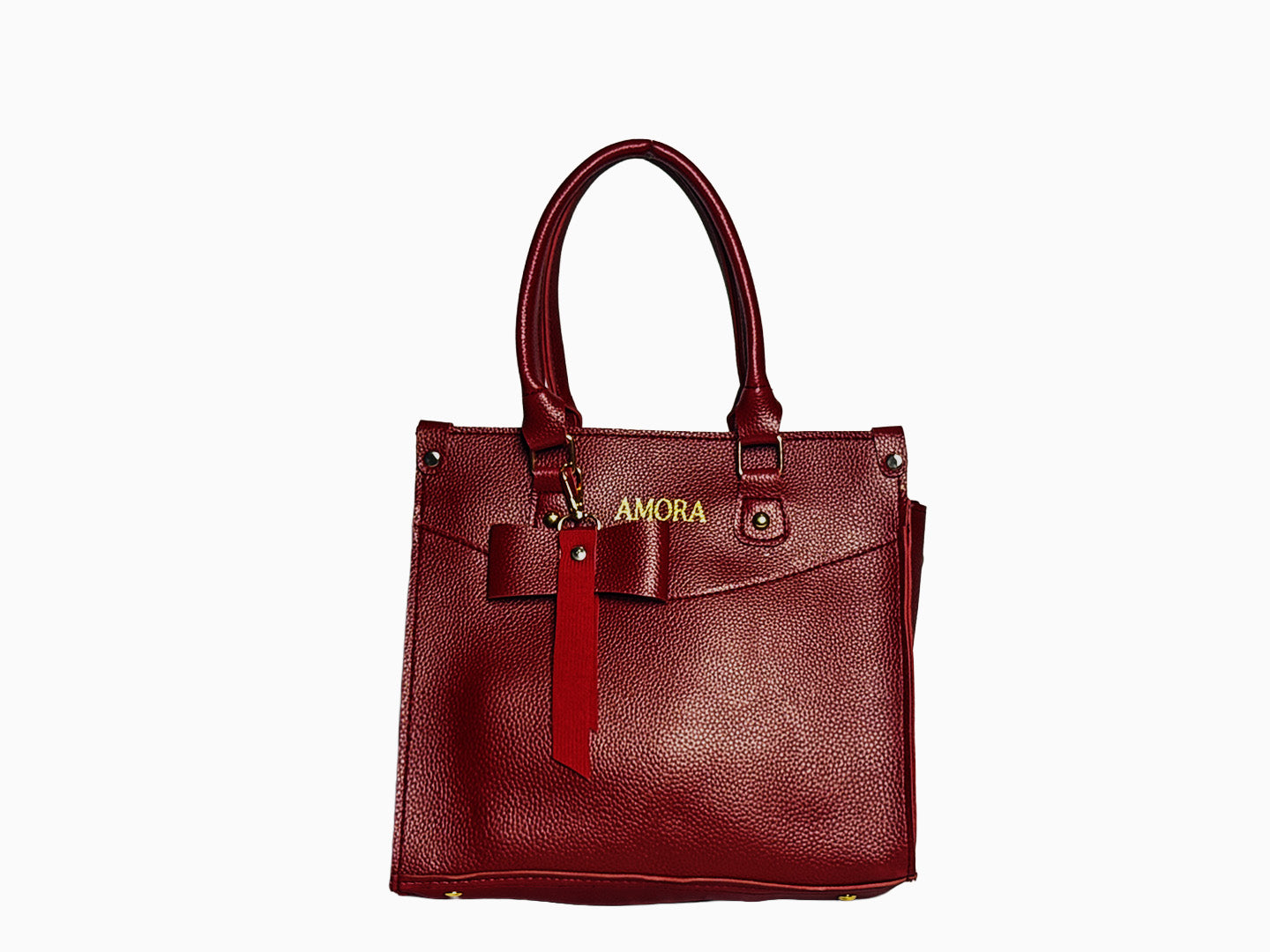 Amora Square Bow in Maroon - Handbags by Amora Bags