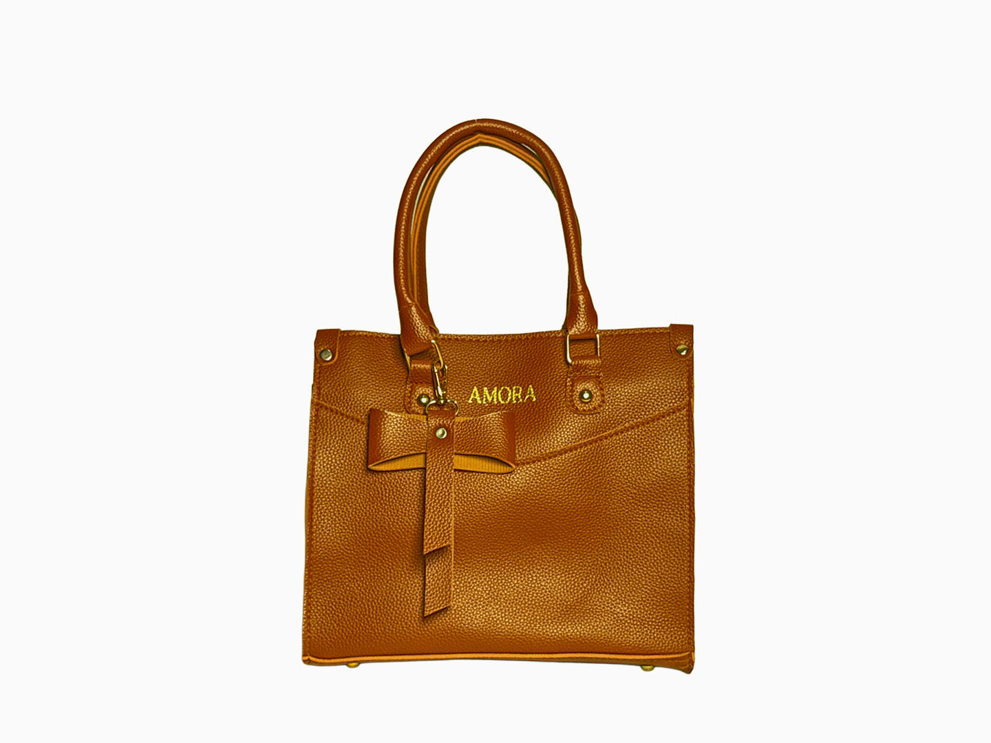 Amora Square Bow in Rust - Handbags by Amora Bags