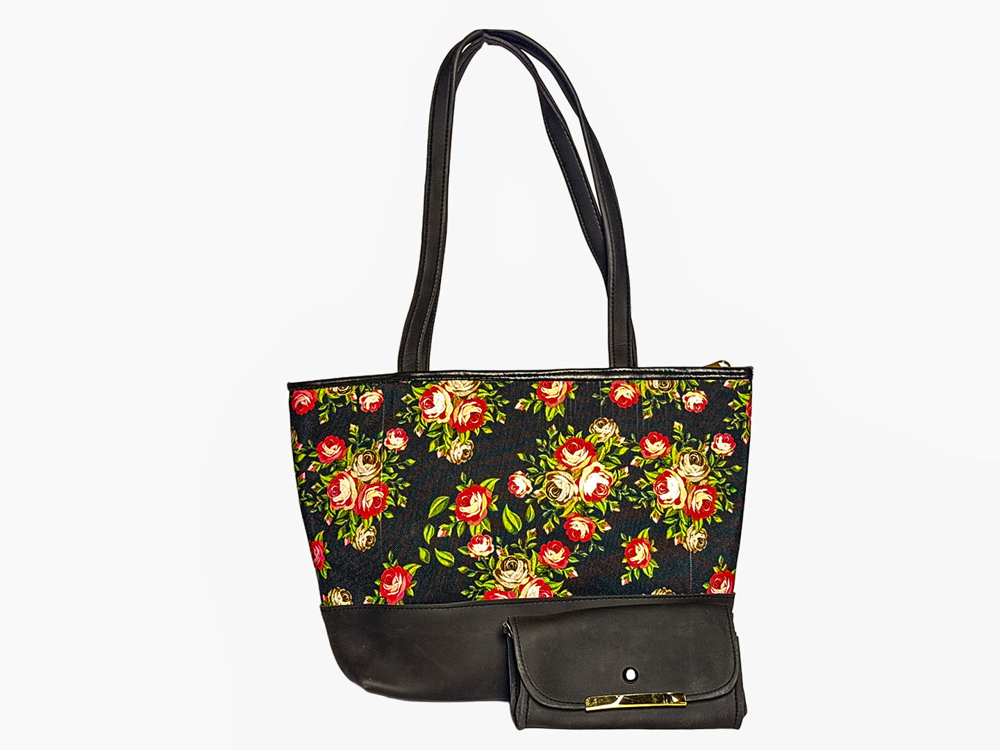 Block and Pattern in Black - Canvas Tote by Amora Bags
