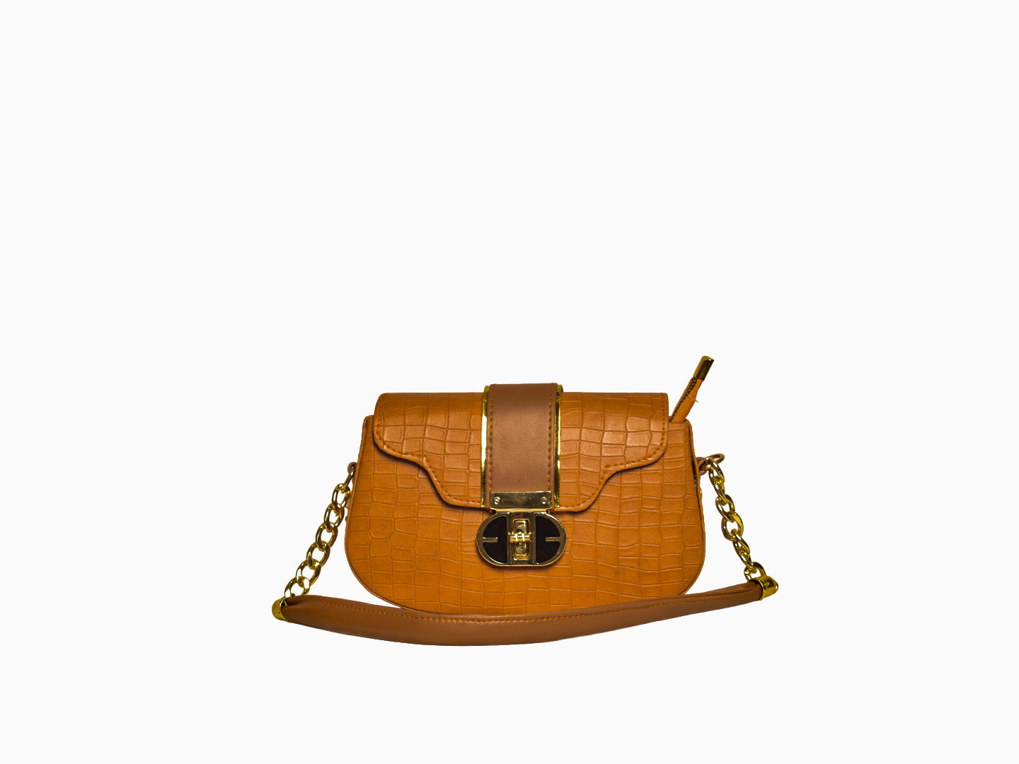 Half Flap Buckle in Brown - Crossbody Bags by Amora Bags