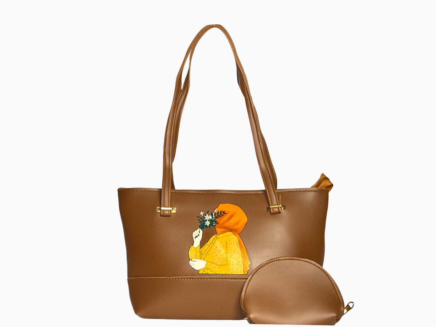 Hijabi Tote in Brown - Tote Bags by Amora Bags