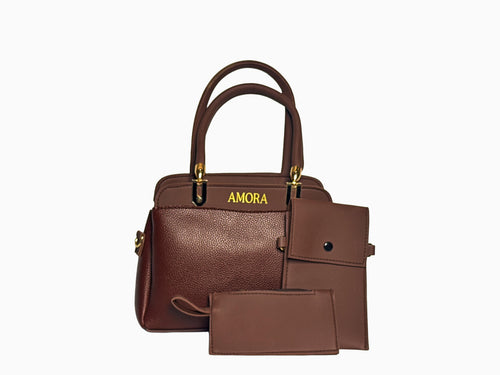 Amora Handbag Single in Chocolate - Handbags by Amora Bags