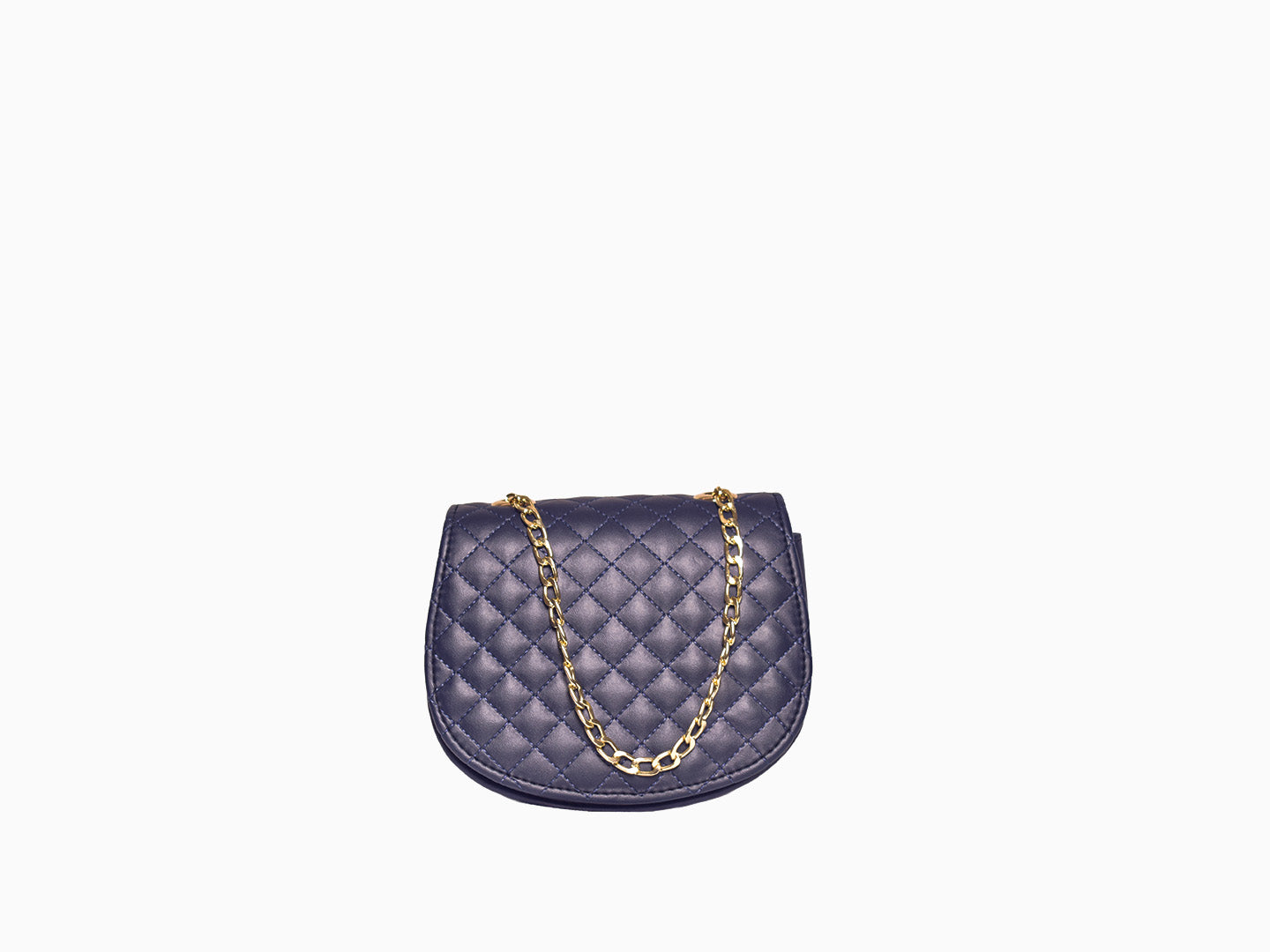Diamond Stitch Flap in Navy - Crossbody Bags by Amora Bags