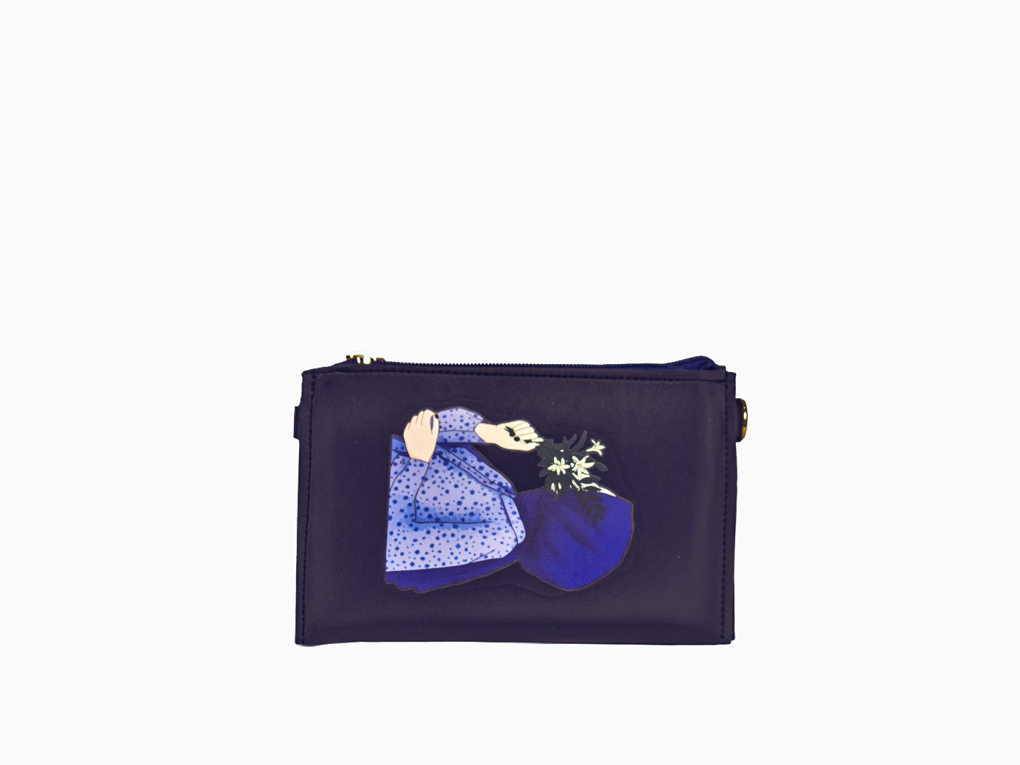 Hijabi 3 Zips in Navy - Crossbody Bags by Amora Bags