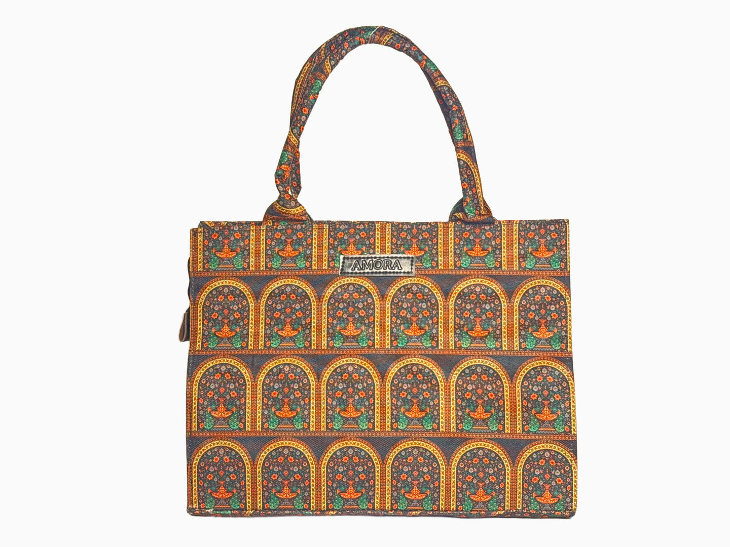 Arches in Black - Canvas Tote by Amora Bags