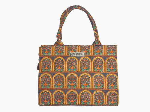 Arches in Black - Canvas Tote by Amora Bags
