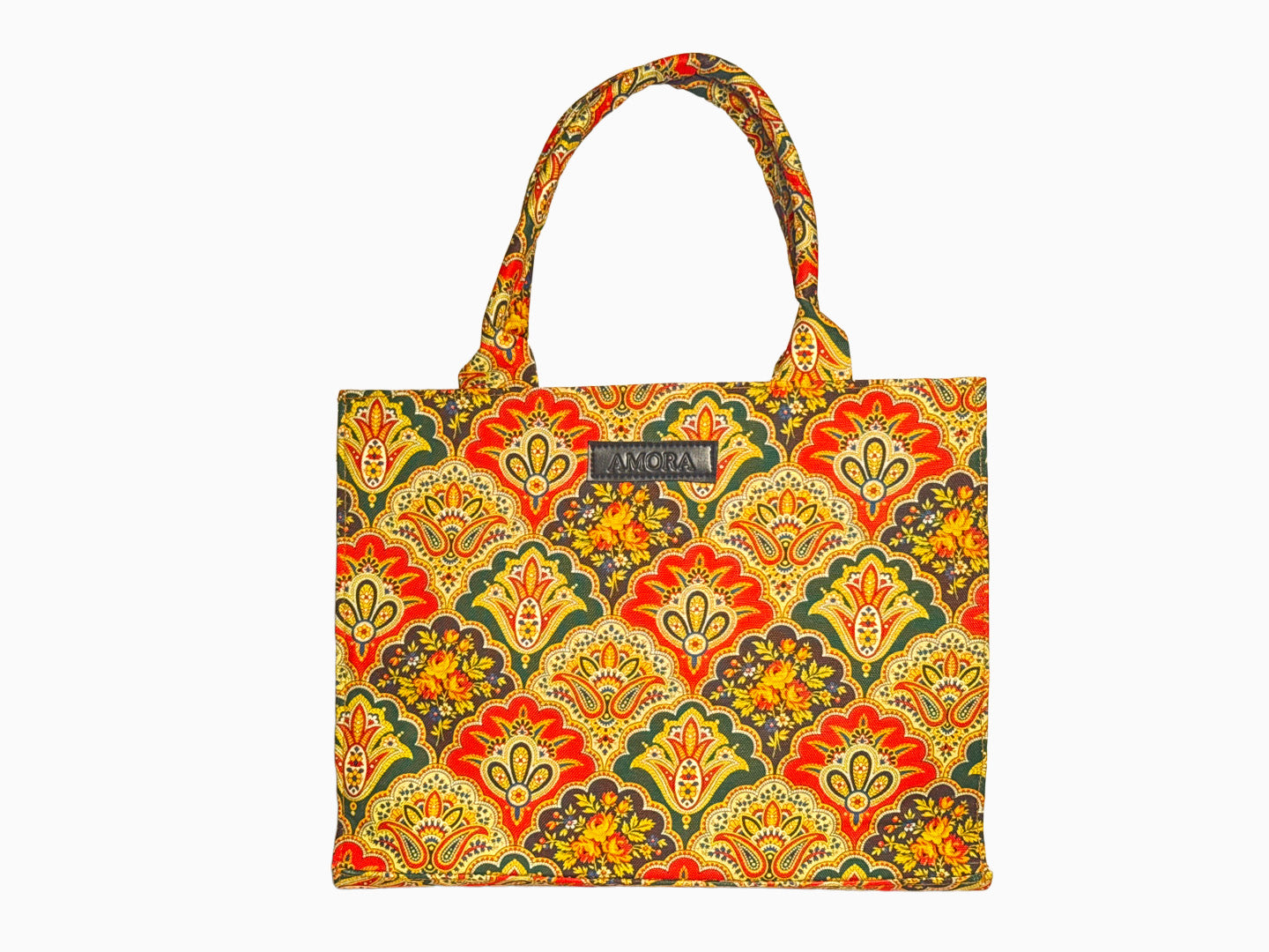 Heavy Print in Multi - Canvas Tote by Amora Bags