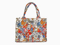 Thick Flower in Multi - Canvas Tote by Amora Bags